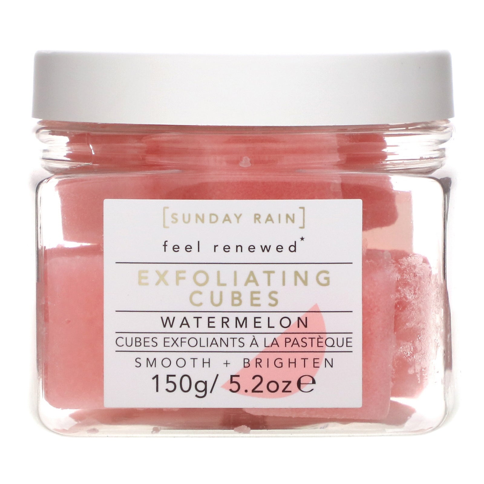 Sunday Rain, Feel Renewed, Exfoliating Cubes, Watermelon, 5.2 oz (150 g)