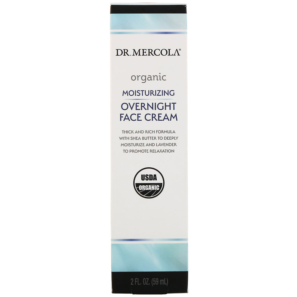 Dr. Mercola, Organic Moisturizing Overnight Face Cream, 2 fl oz (59 ml)