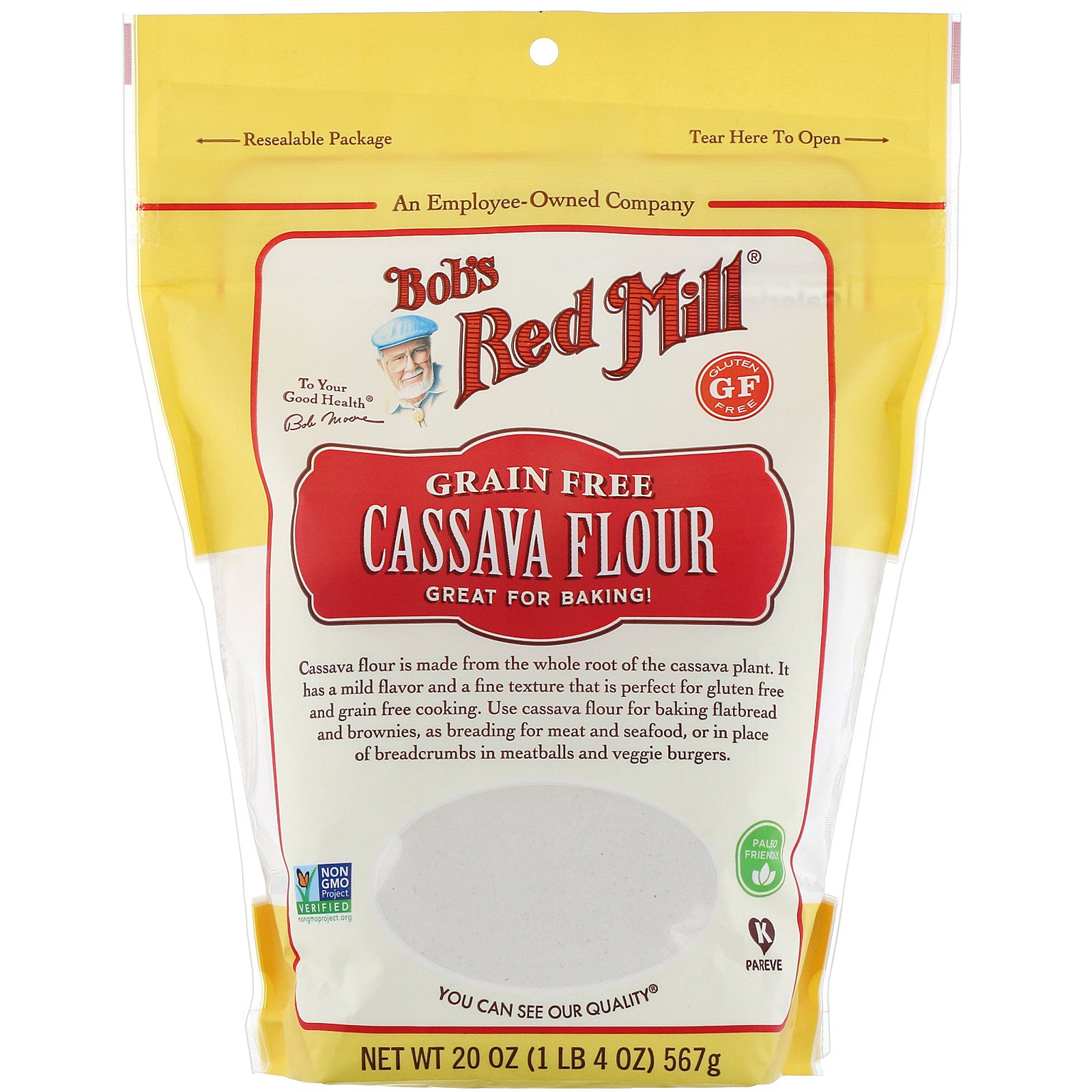 Bob's Red Mill, Cassava Flour, 20 oz (567 g)