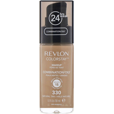 Revlon, Colorstay, Makeup, Combination/Oily, 330 Natural Tan, 1 fl oz (30 ml)