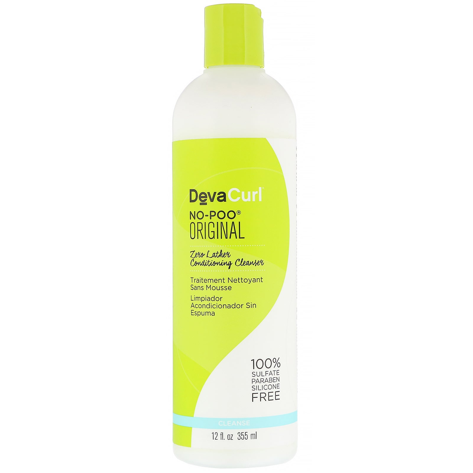 DevaCurl, No-Poo, Original, Zero Lather Conditioning Cleanser, 12 fl oz (355 ml)