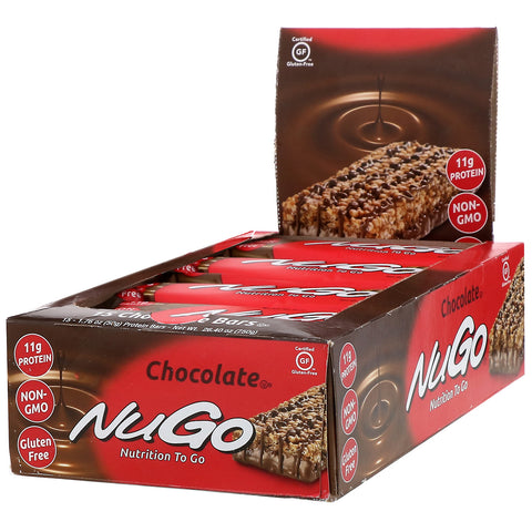 NuGo Nutrition, Nutrition To Go, Chocolate, 15 Bars, 1.76 oz (50 g) Each