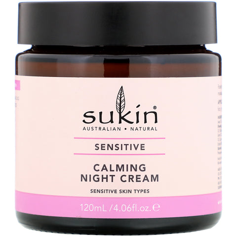 Sukin, Calming Night Cream, Sensitive,  4.06 fl oz (120 ml)