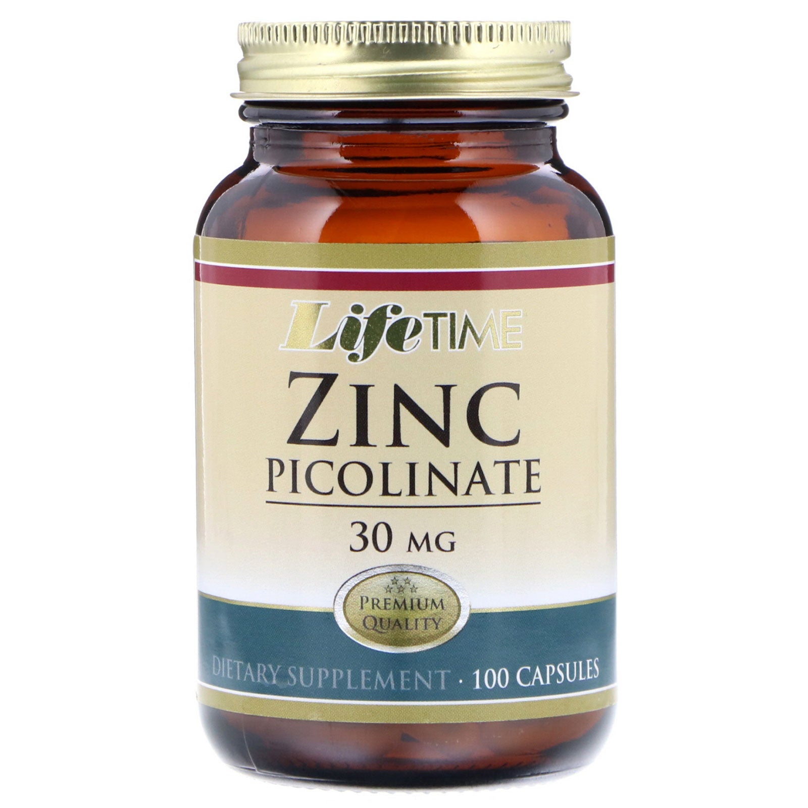 LifeTime Vitamins, Zinc Picolinate, 30 mg, 100 Capsules