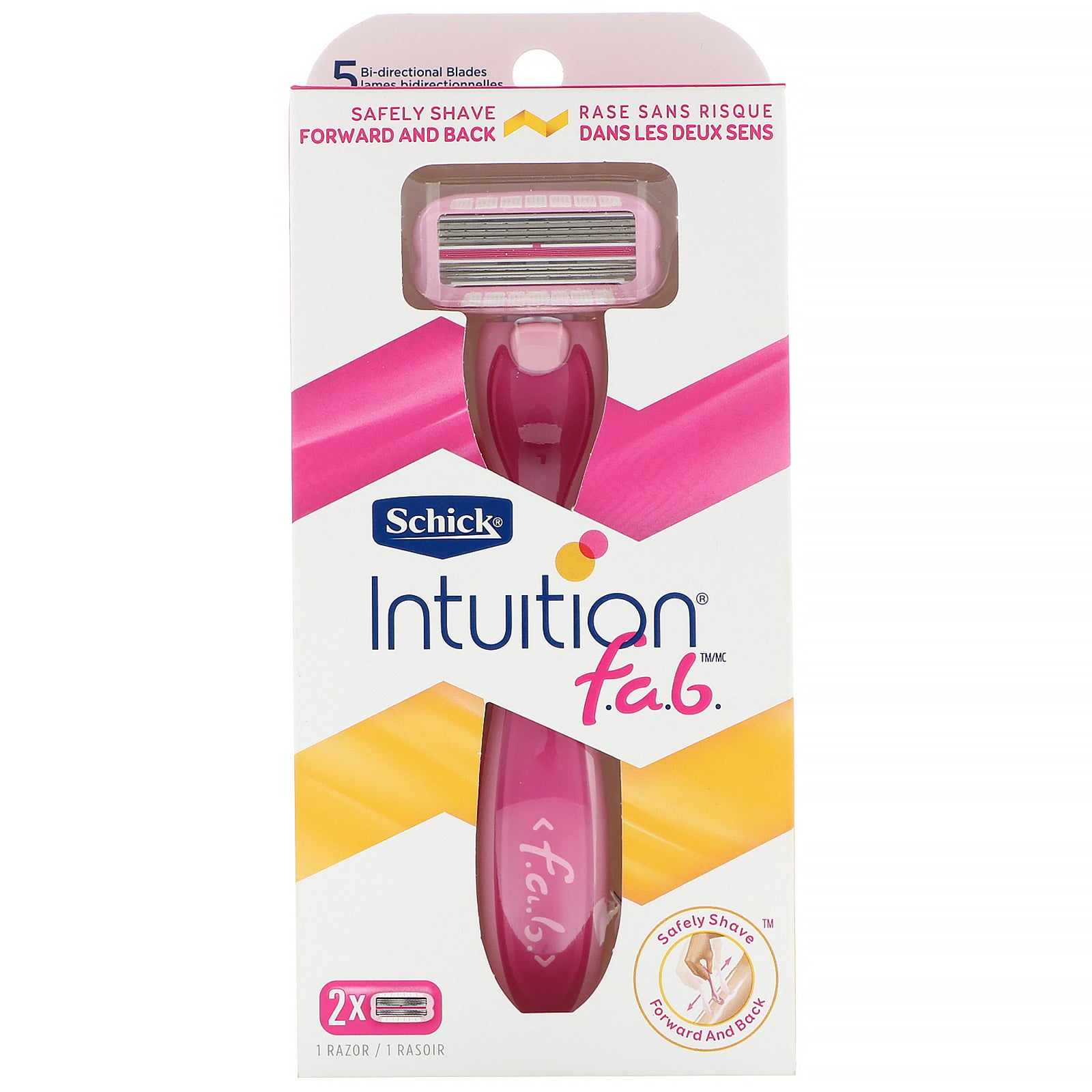 Schick, Intuition F.A.B., 1 Razor, 2 Cartridges