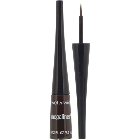 Wet n Wild, MegaLiner Liquid Eyeliner, Dark Brown, 0.12 fl oz (3.5 ml)