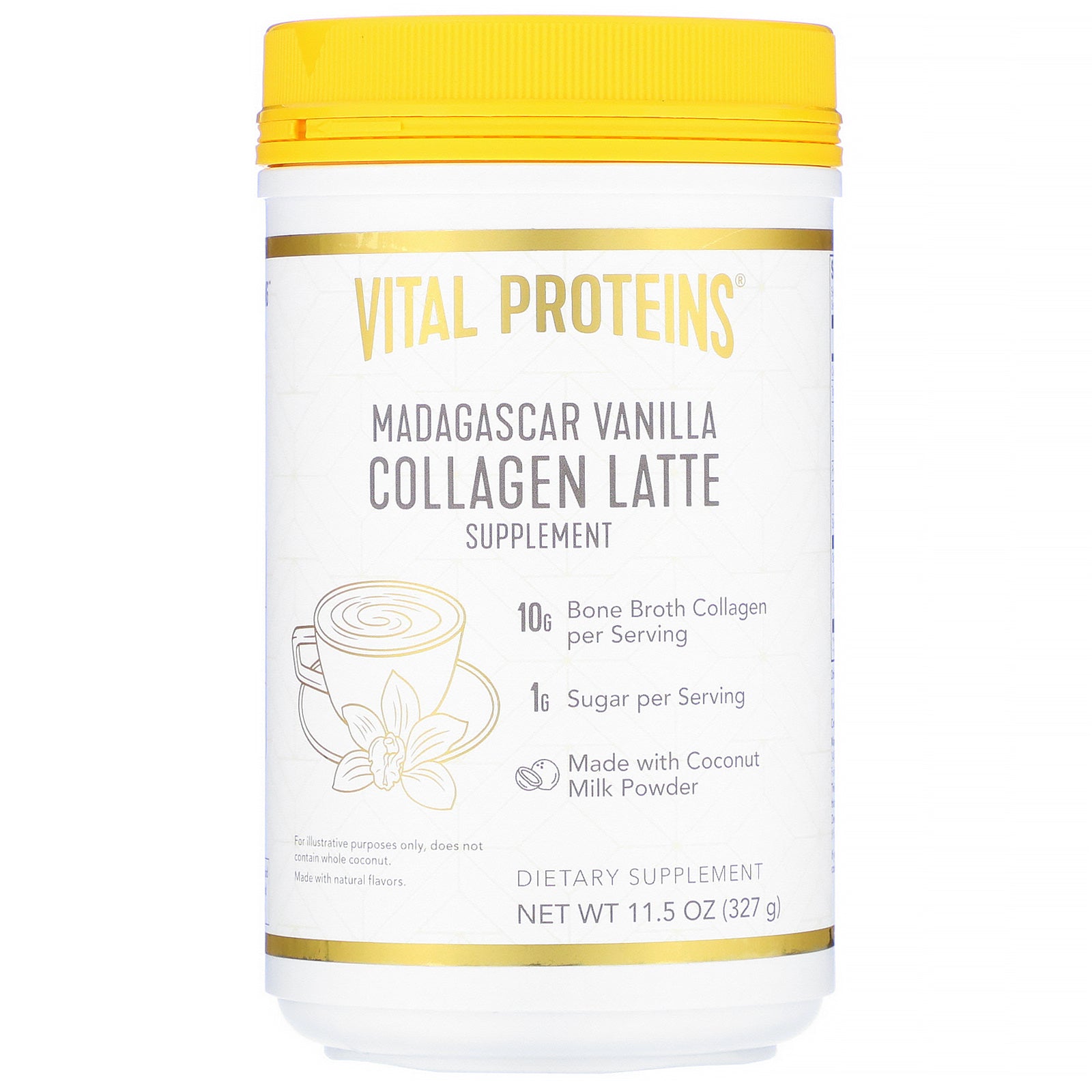 Vital Proteins, Collagen Latte, Madagascar Vanilla, 11.5 oz (327 g)