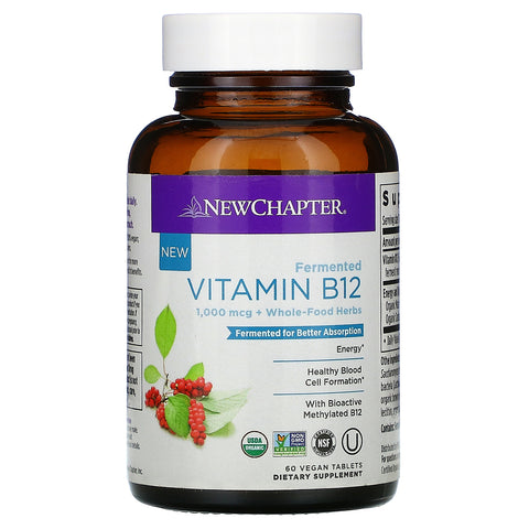 New Chapter, Fermented Vitamin B12, 1,000 mcg, 60 Vegan Tablets