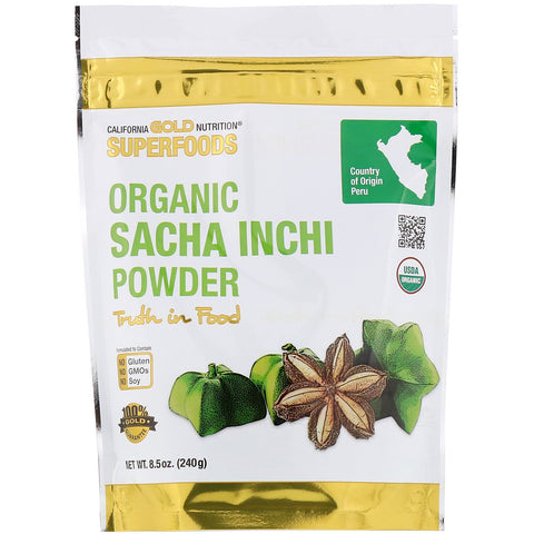 California Gold Nutrition, Superfoods, Organic Sacha Inchi Powder, 8.5 oz (240 g)