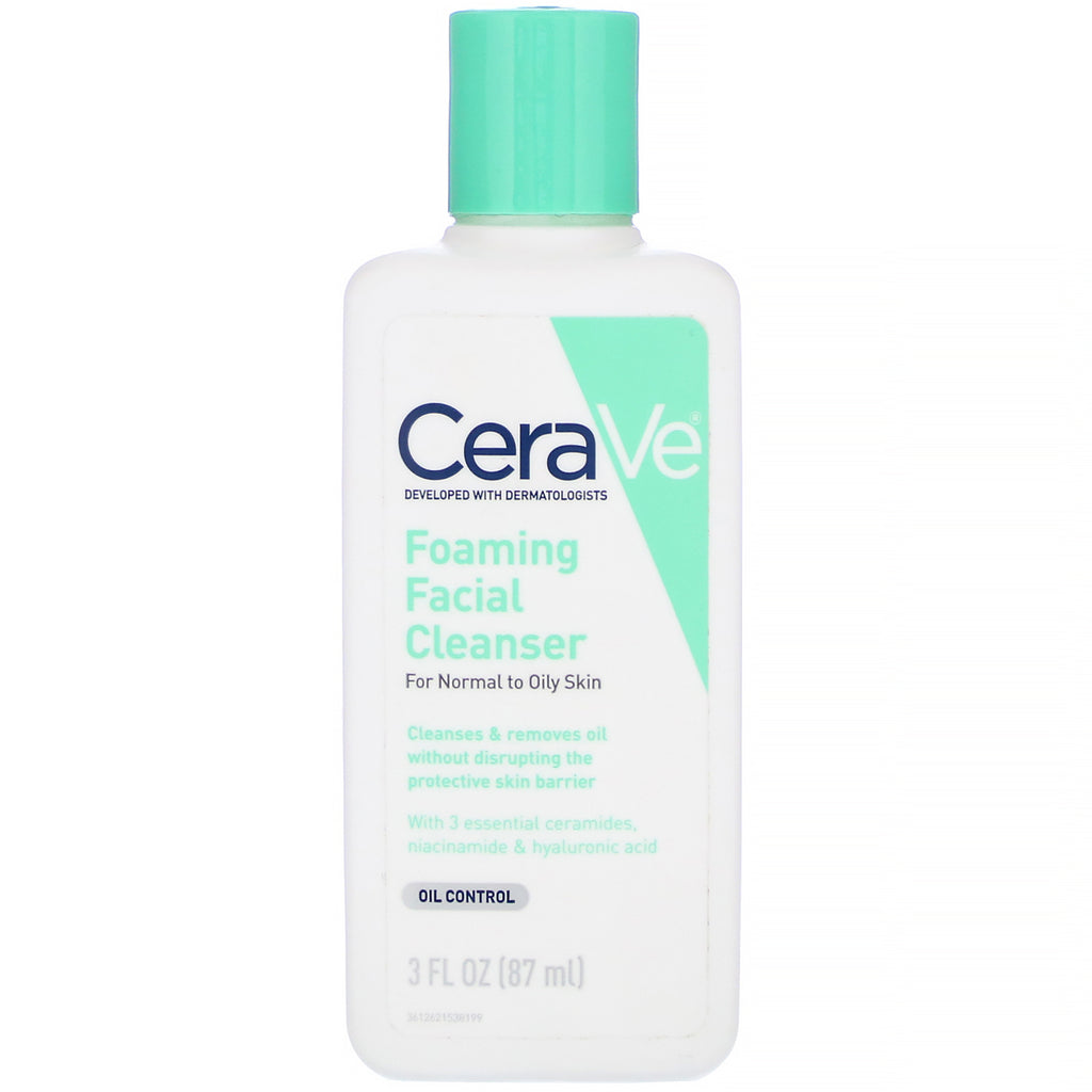 CeraVe, Foaming Facial Cleanser, 3 fl oz (87 ml)