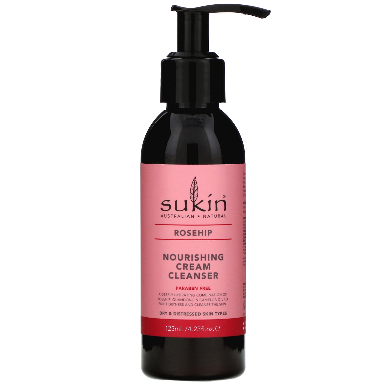 Sukin, Nourishing Cream Cleanser, Rosehip, 4.23 fl oz (125 ml)