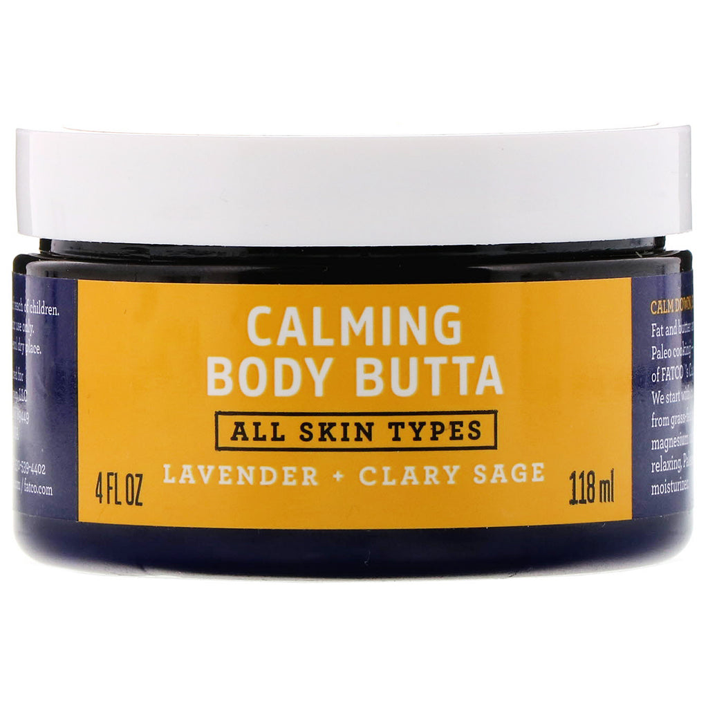 Fatco, Calming Body Butta, Lavender + Clary Sage, 4 fl oz (118 ml)