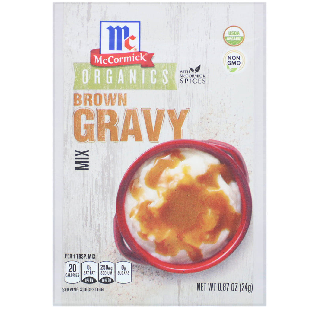 McCormick, Organic Brown Gravy Mix, 0.87 oz (24 g)