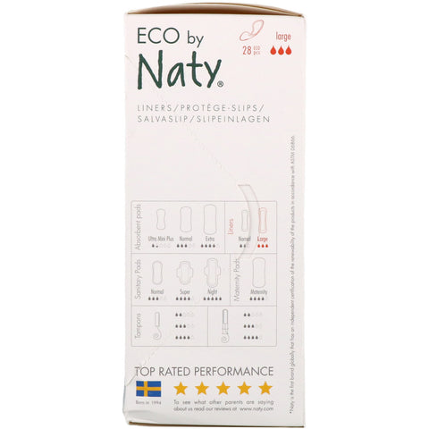 Naty, Panty Liners, Large, 28 Eco Pieces