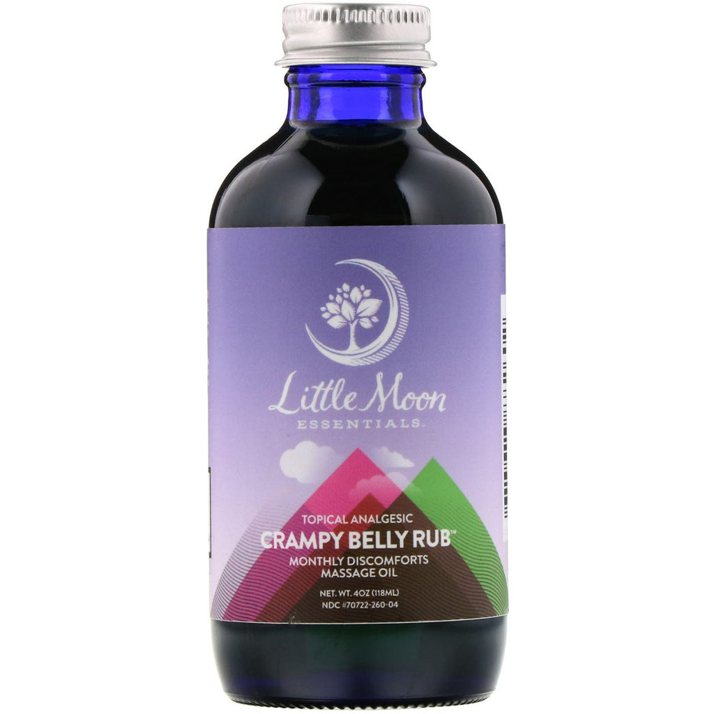 Little Moon Essentials, Crampy Belly Rub, Massage Oil, 4 oz (118 ml)