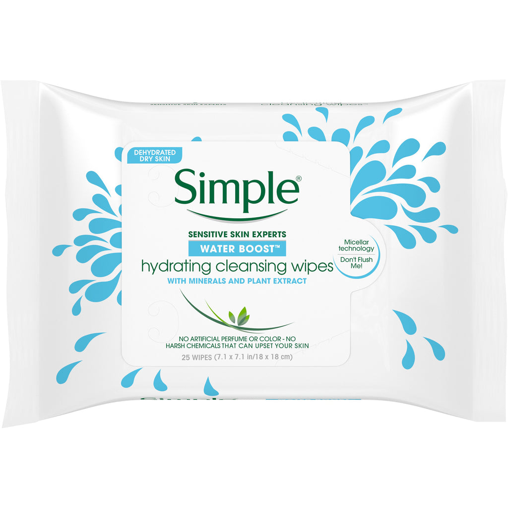 Simple Skincare, Hydrating Cleansing Wipes, 25 Wipes