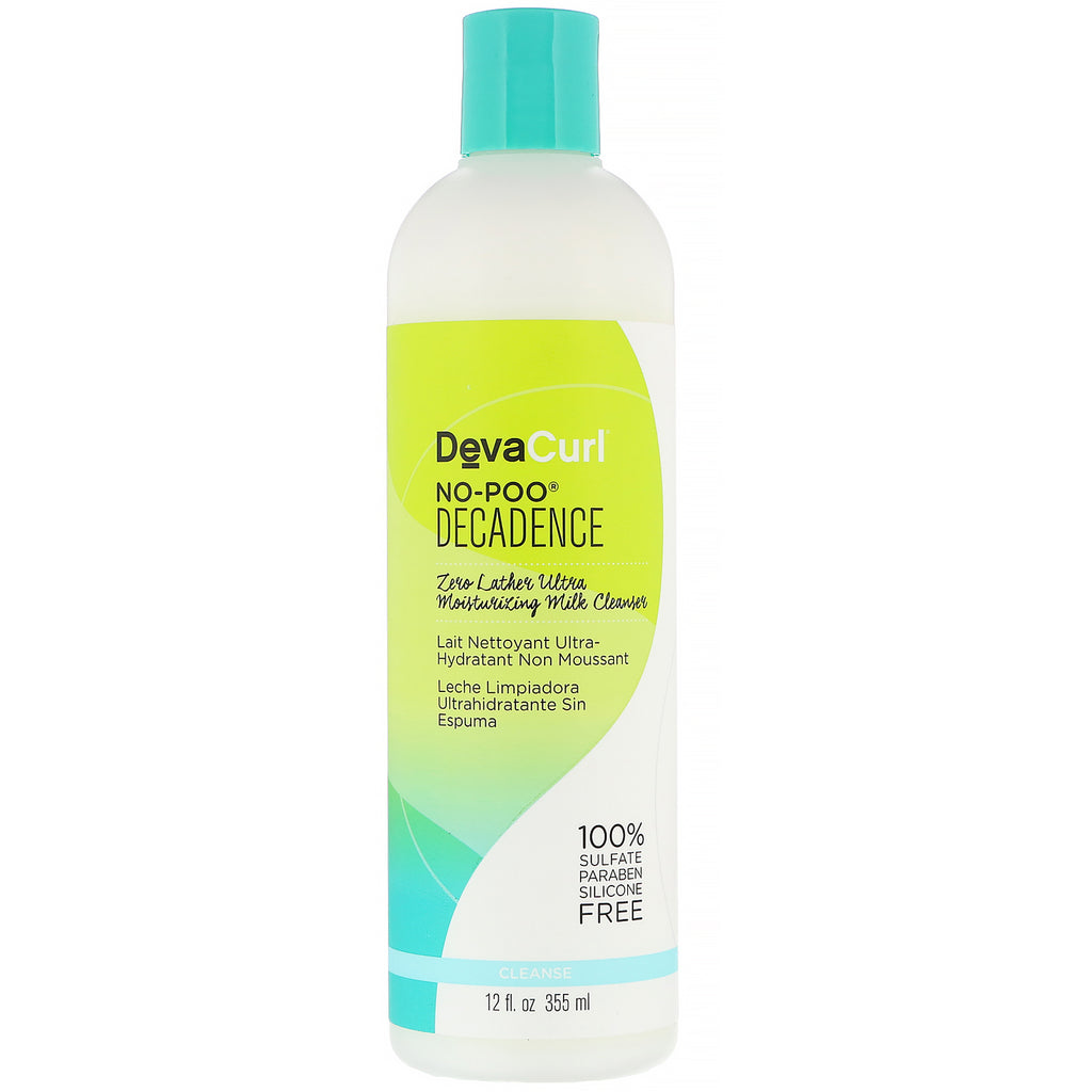 DevaCurl, No-Poo, Decadence, Zero Lather Ultra Moisturizing Milk Cleanser, 12 fl oz (355 ml)