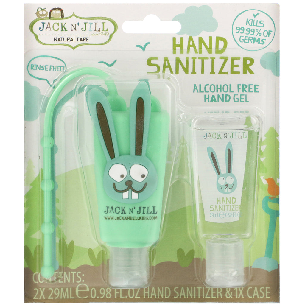 Jack n' Jill, Hand Sanitizer, Bunny, 2 Pack, 0.98 fl oz (29 ml) Each and 1 Case