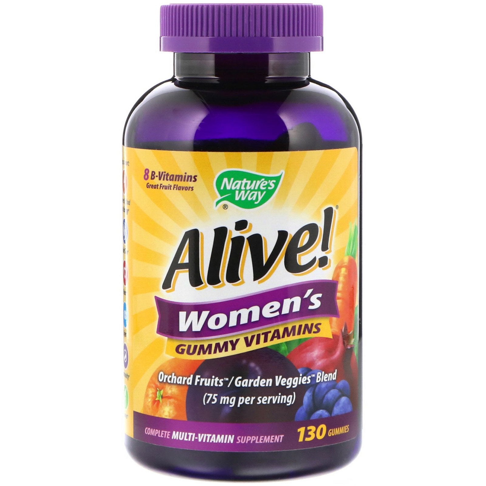 Nature's Way, Alive! Women's Gummy Vitamins, Great Fruit Flavors, 130 Gummies