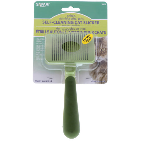 Safari, Self-Cleaning Cat Slicker Brush, 1 Slicker Brush