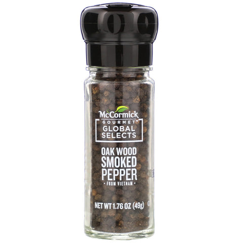 McCormick Gourmet Global Selects, Oak Wood Smoked Pepper From Vietnam,  1.76 oz (49 g)