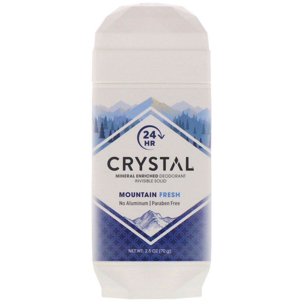 Crystal Body Deodorant, Mineral Enriched Deodorant, Invisible Solid, Mountain Fresh, 2.5 oz (70 g)