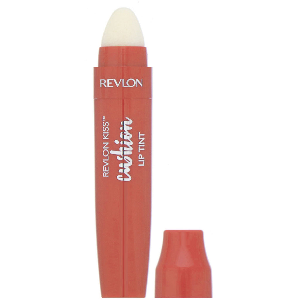 Revlon, Kiss Cushion, Lip Tint, 250 High End Coral, .15 fl oz (4.4 ml)