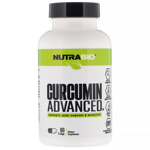 NutraBio Labs, Curcumin Advanced, 60 V-Caps