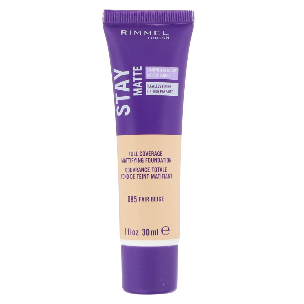 Rimmel London, Stay Matte Full Coverage Mattifying Foundation, 085 Fair Beige, 1 fl oz (30 ml)