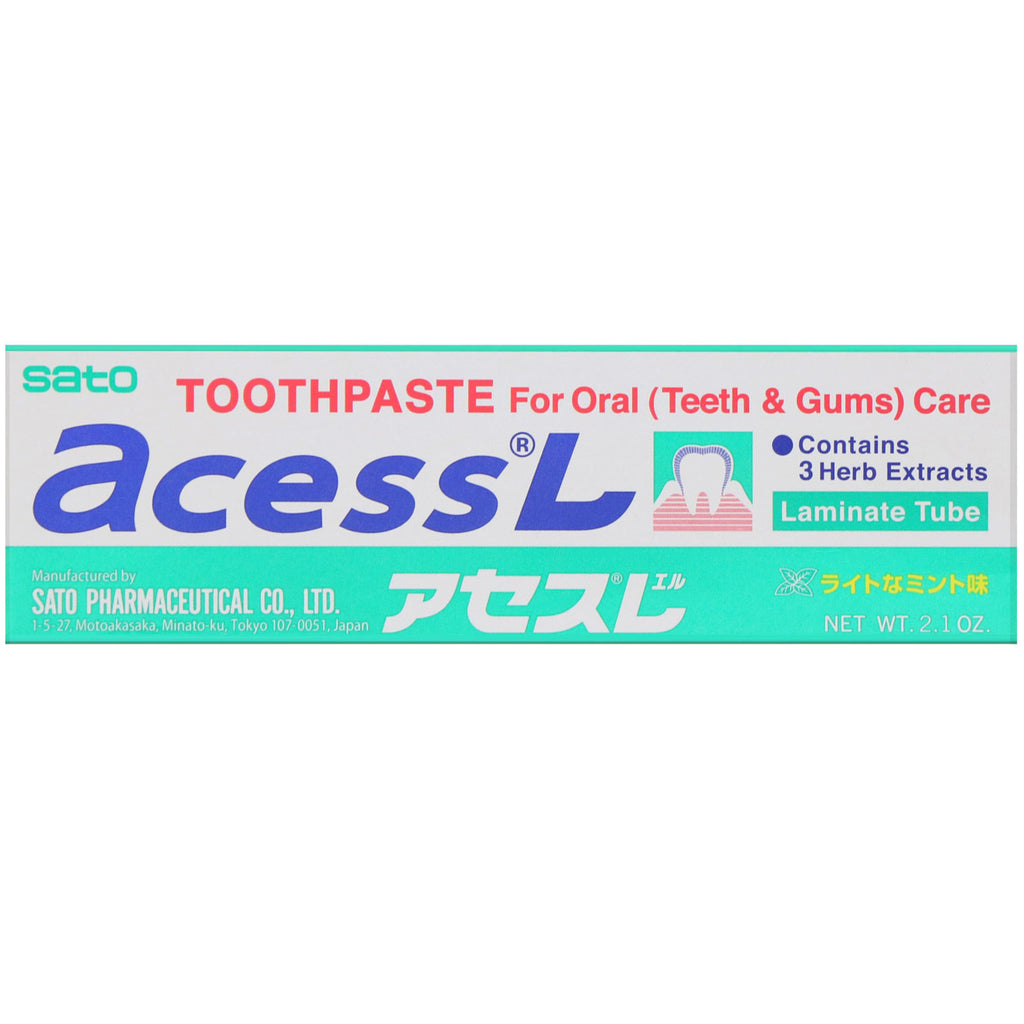 Sato, Acess L, Toothpaste for Oral Care, 2.1 oz (60 g)