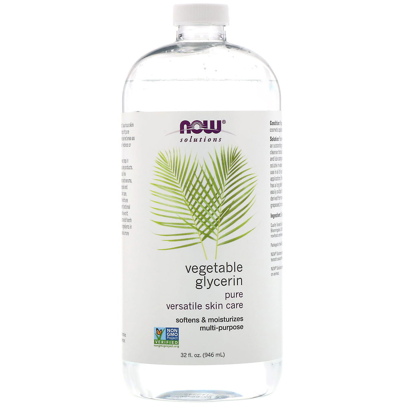 Now Foods, Solutions, Vegetable Glycerin, 32 fl oz (946 ml)