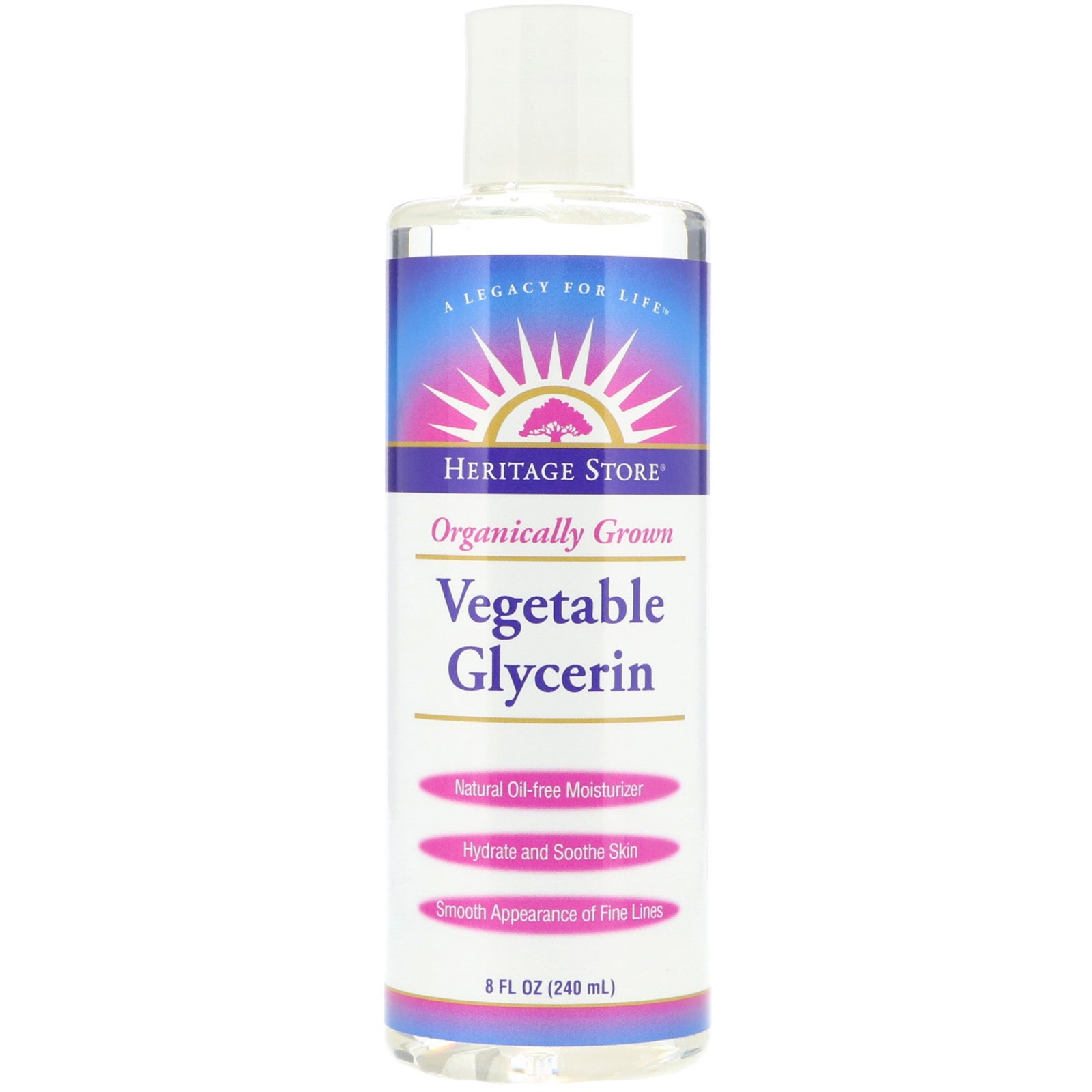 Heritage Store, Vegetable Glycerin, Natural Oil-Free Moisturizer, 8 fl oz (240 ml)