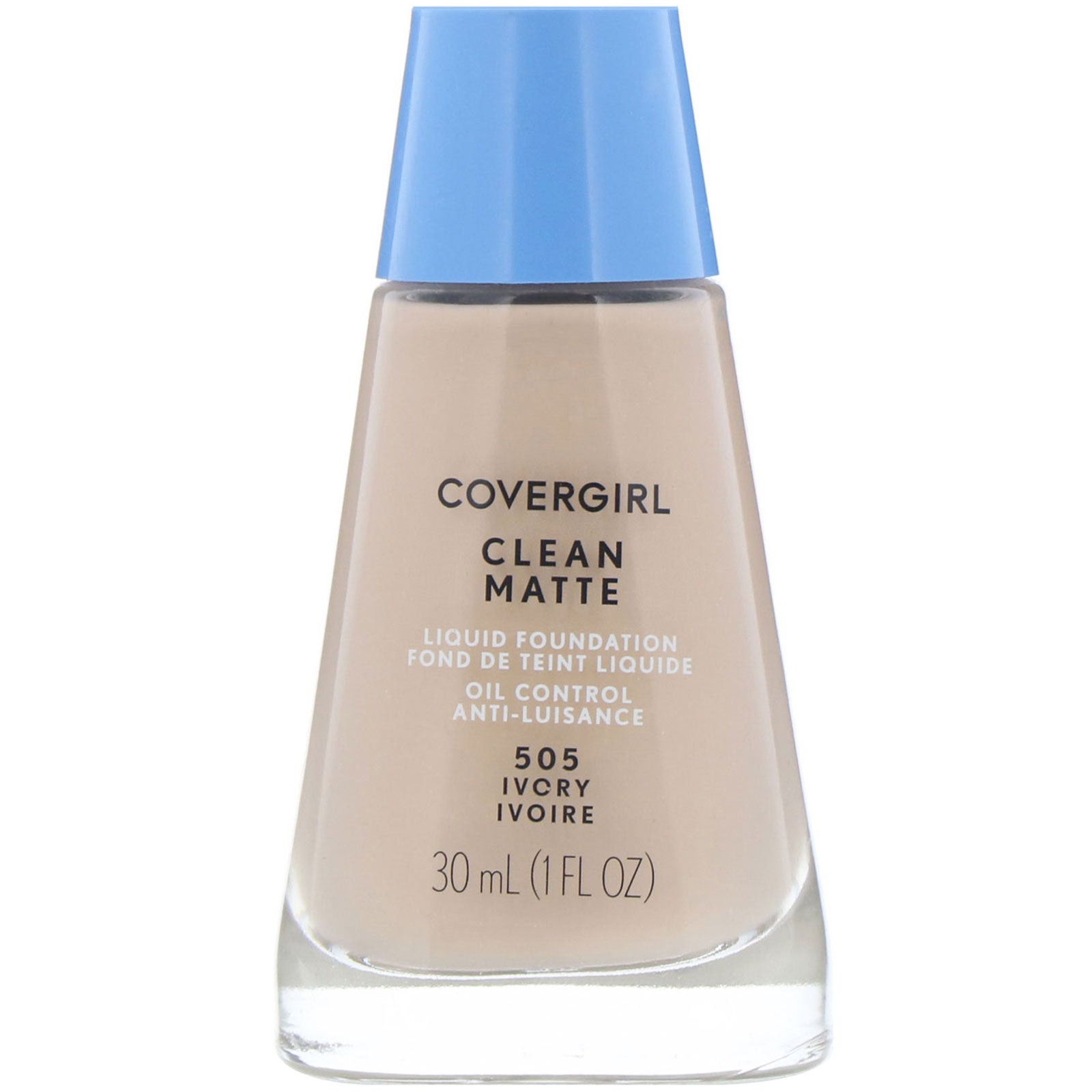 Covergirl, Clean Matte Liquid Foundation, 505 Ivory, 1 fl oz (30 ml)