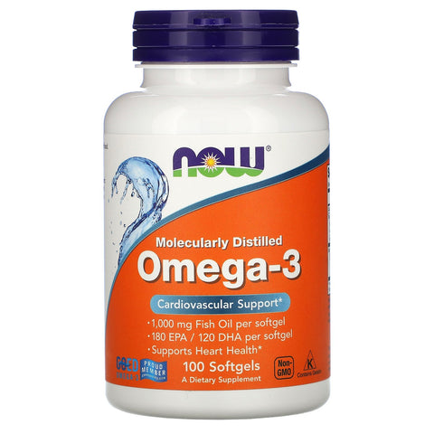 Now Foods, Molecularly Distilled Omega-3, 100 Softgels