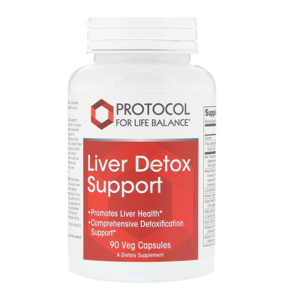 Protocol for Life Balance, Liver Detox Support, 90 Veg Capsules