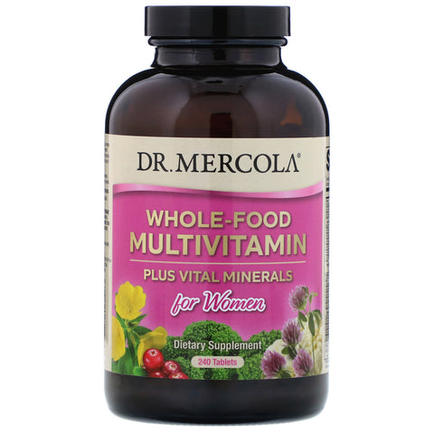 Dr. Mercola, Whole-Food Multivitamin Plus Vital Minerals for Women, 240 Tablets