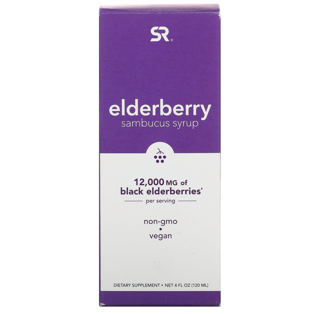 Sports Research, Elderberry Sambucus Syrup, 12,000 mg, 4 fl oz (120 ml)