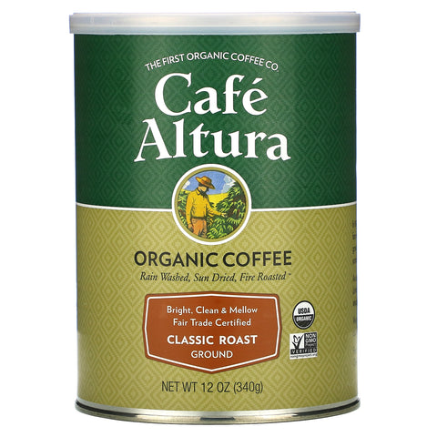 Cafe Altura, Organic Coffee, Classic Roast, Ground, 12 oz (340 g)