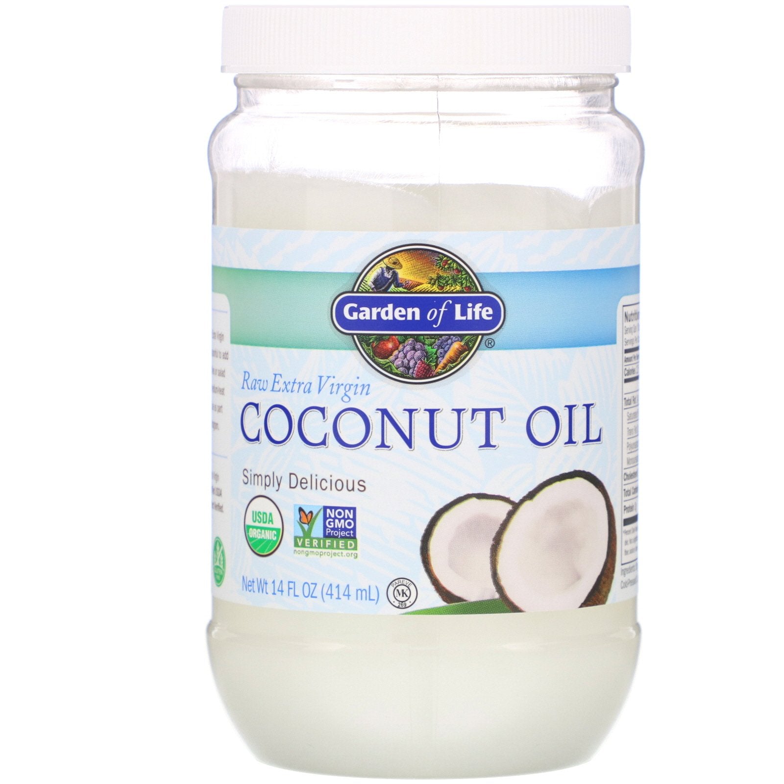 Garden of Life, Raw Extra Virgin Coconut Oil, 14 fl oz (414 ml)