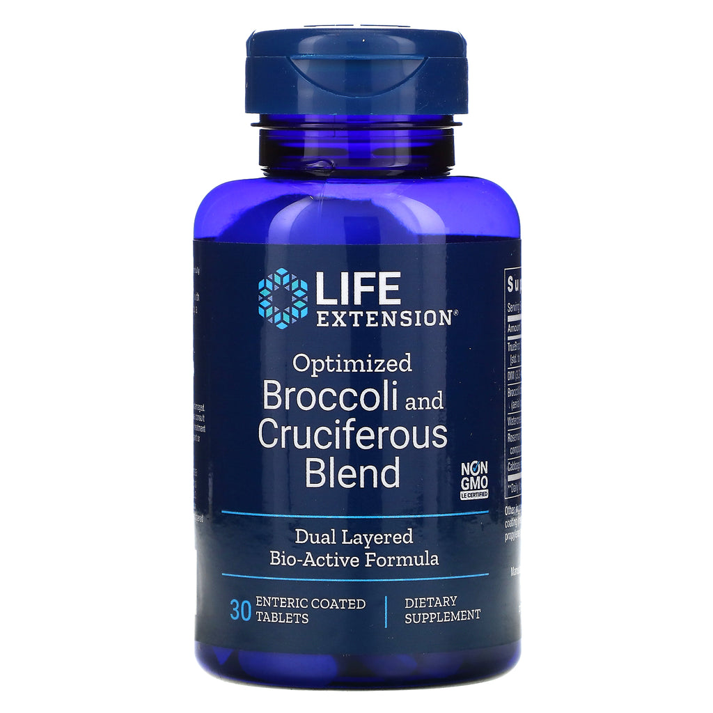 Life Extension, Optimized Broccoli and Cruciferous Blend, 30 Enteric Coated Tablets