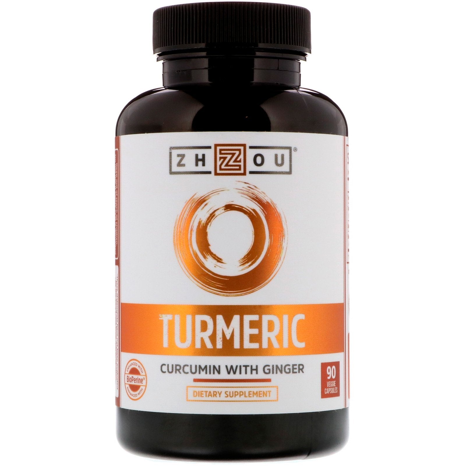 Zhou Nutrition, Turmeric, Curcumin with Ginger, 90 Veggie Capsules