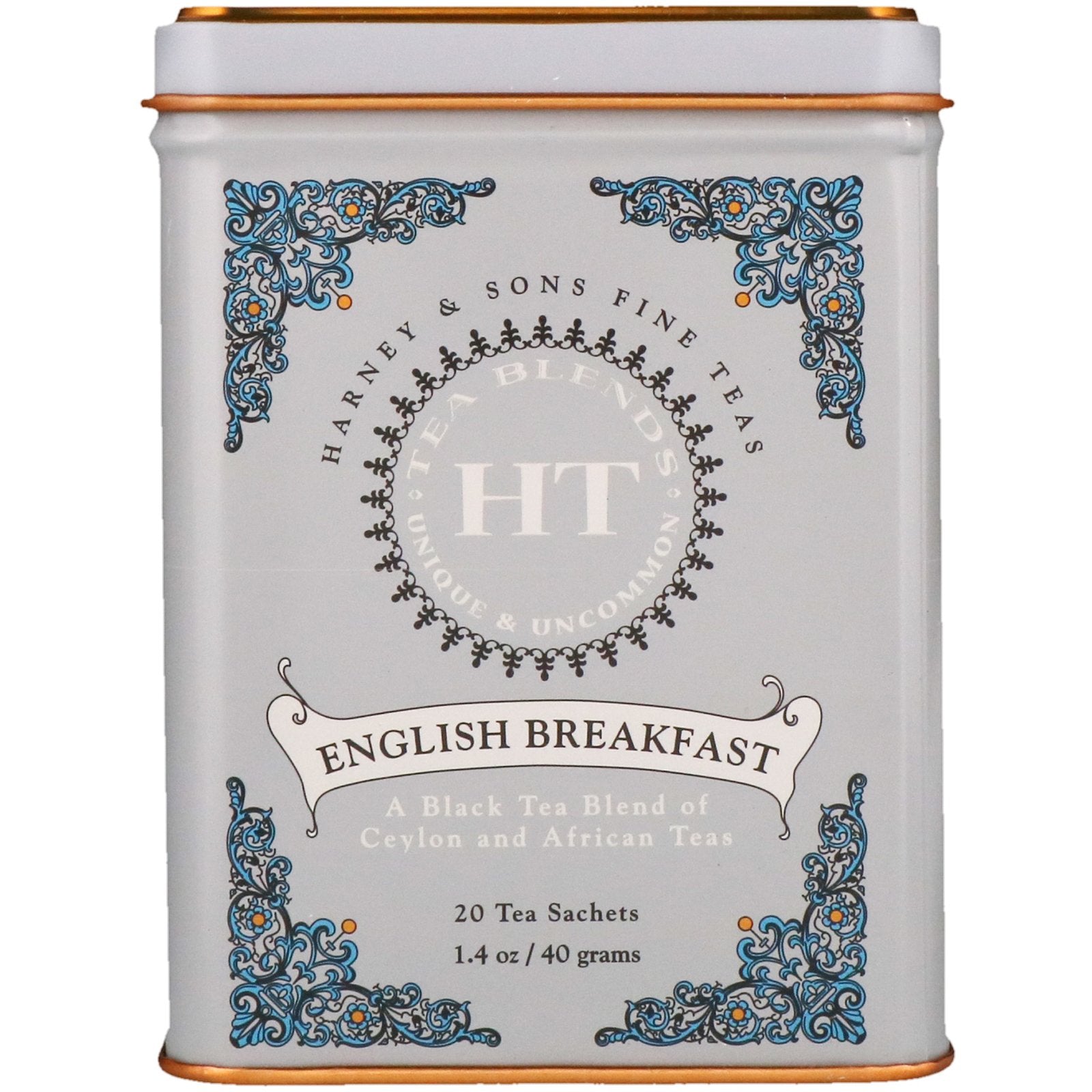 Harney & Sons, HT Tea Blend, English Breakfast, 20 Tea Sachets, 1.4 oz (40 g)