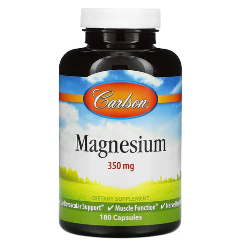 Carlson Labs, Magnesium, 350 mg, 180 Capsules