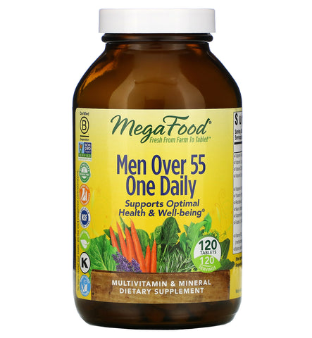 MegaFood, Men Over 55 One Daily, 120 Tablets