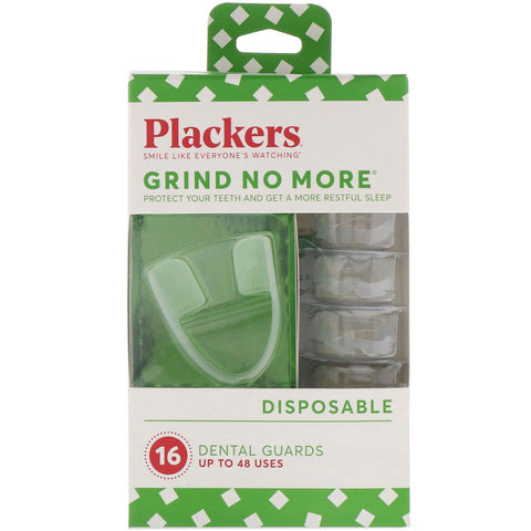 Plackers, Grind No More, Disposable, Dental Guards, 16 Count