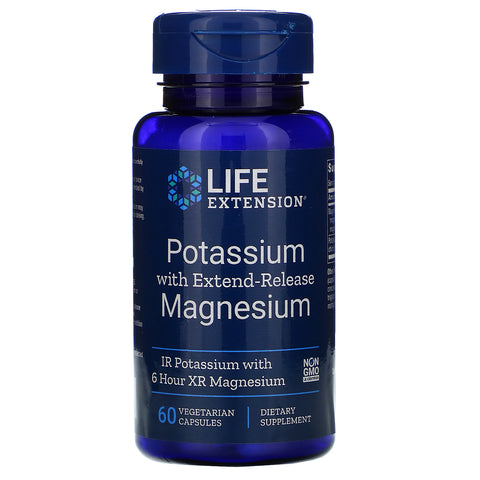 Life Extension, Potassium with Extend-Release Magnesium, 60 Vegetarian Capsules