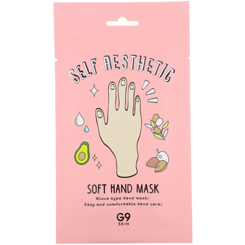 G9skin, Self Aesthetic, Soft Hand Mask, 5 Masks, 0.33 fl oz (10 ml)