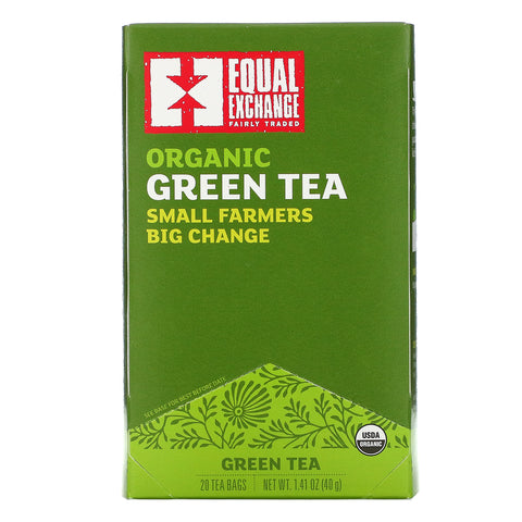 Equal Exchange, Organic Green Tea, 20 Tea Bags, 1.41 oz (40 g)