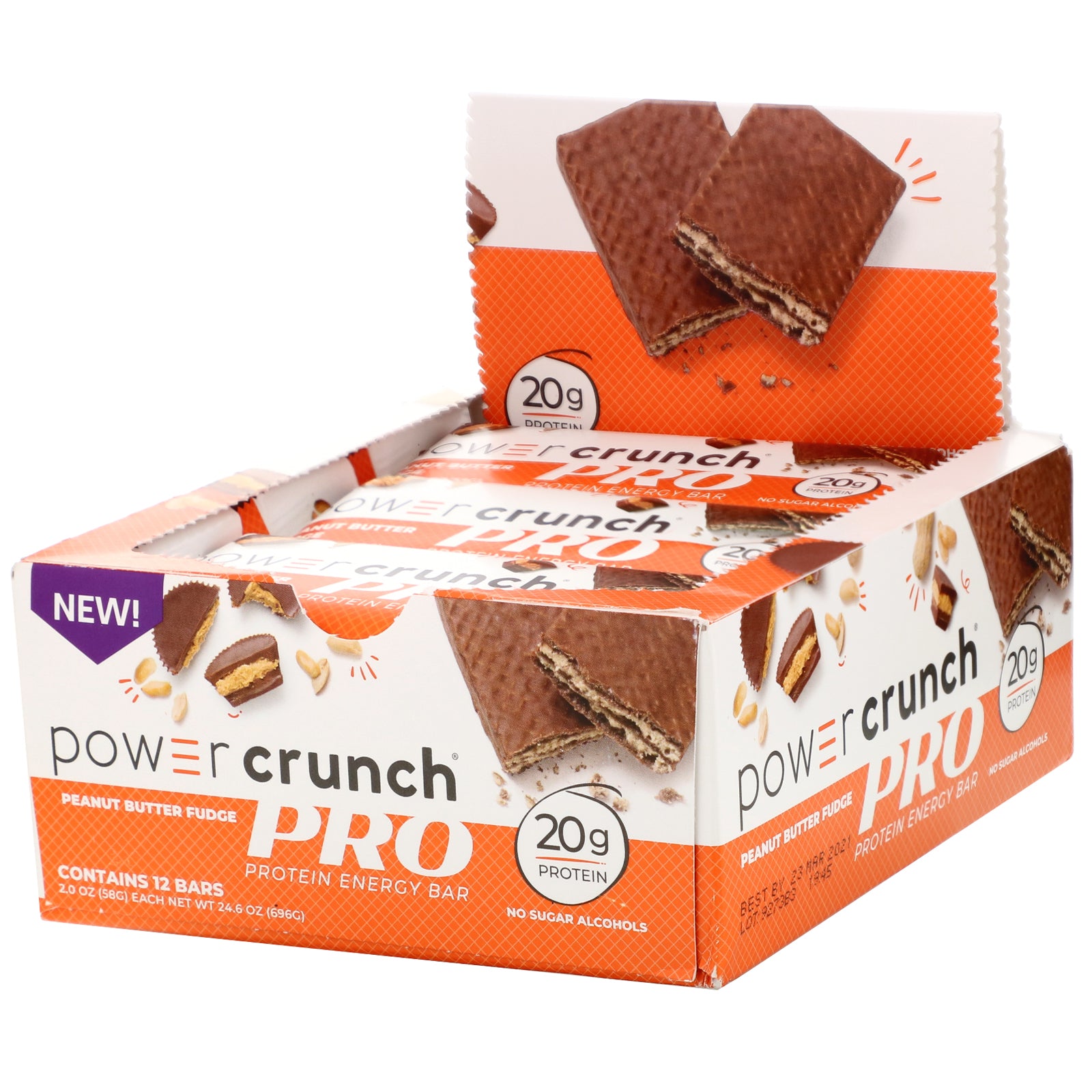 BNRG, Power Crunch Protein Energy Bar, PRO, Peanut Butter Fudge, 12 Bars, 2 oz (58 g) Each