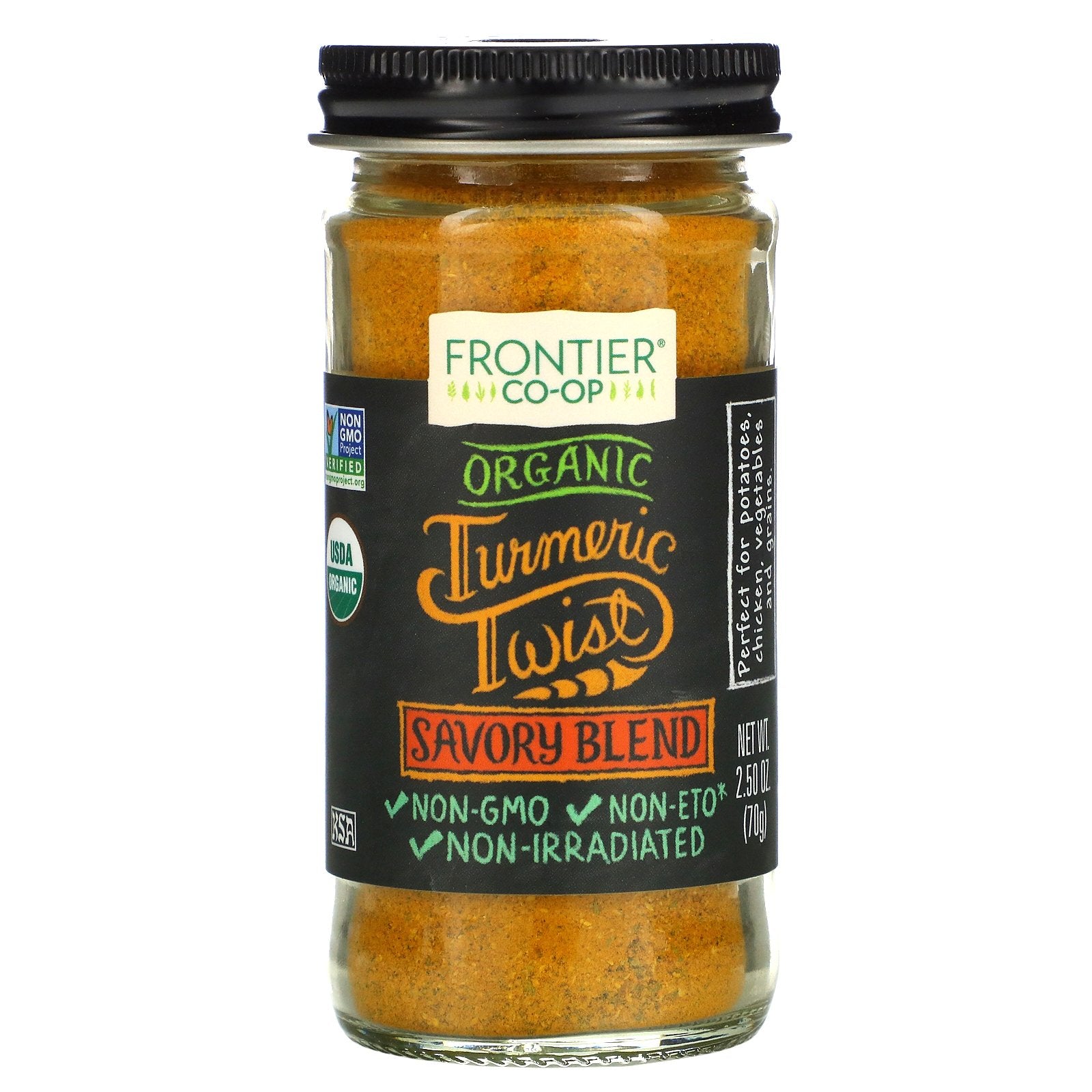 Frontier Natural Products, Organic Turmeric Twist, Savory Blend, 2.50 oz (70 g)